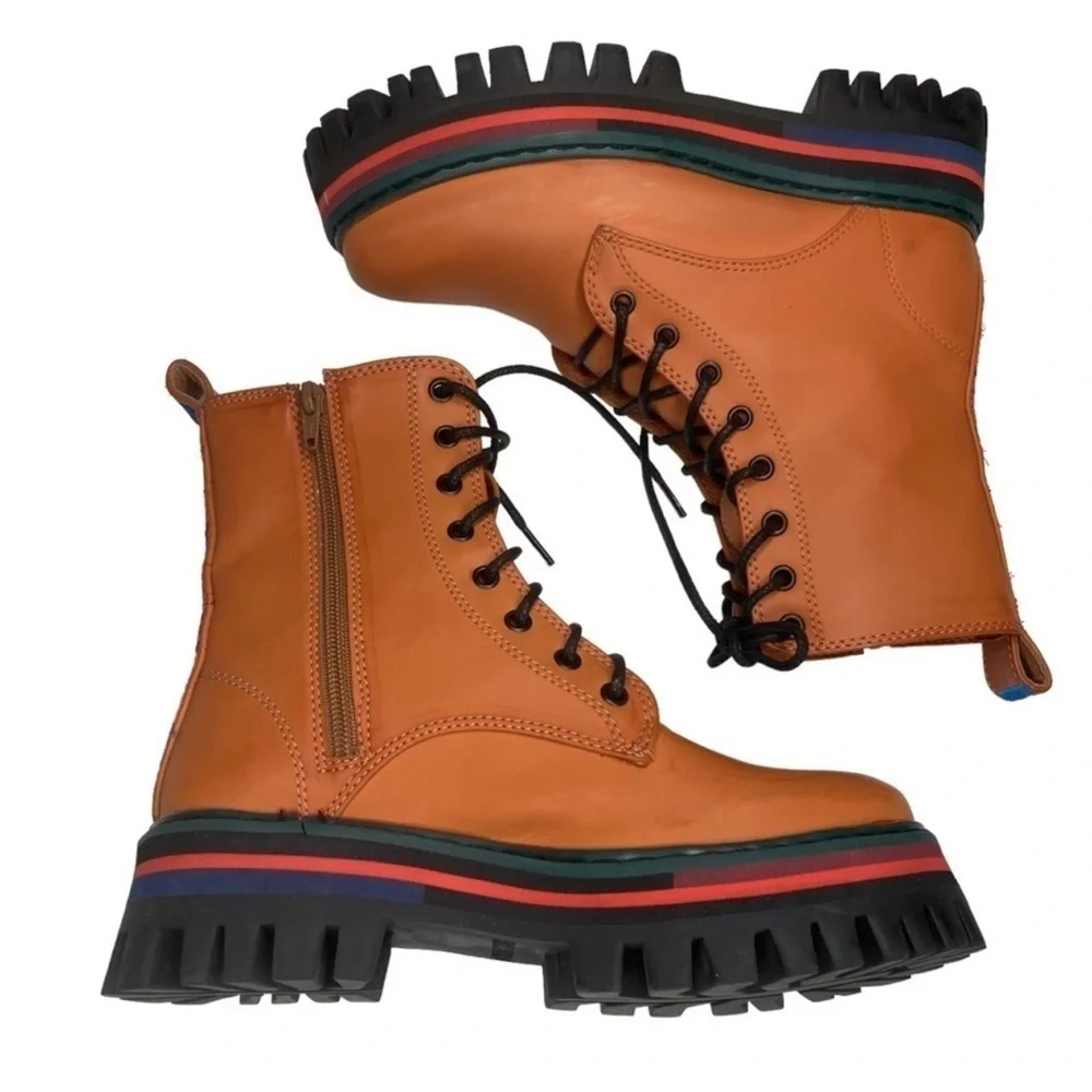 FARM Rio Brown Mid Boot. Sz: 7 (38)
